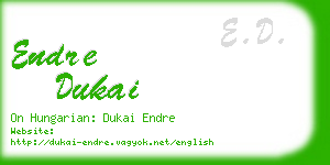 endre dukai business card